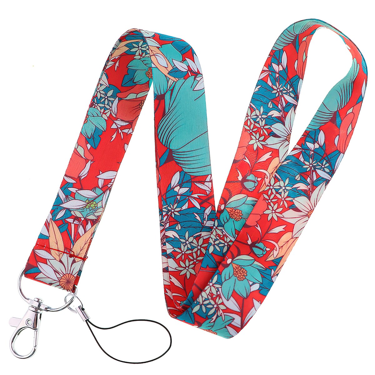 Floral Rainbow Lanyard – Teacher Neck Strap For Phone, Keys, ID Badge – Made In Australia