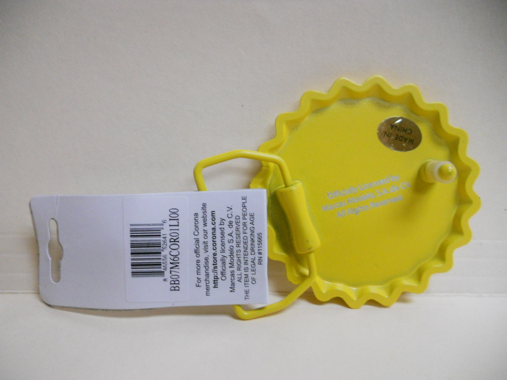 NWT CORONA Beer CAP BOTTLE blue and yellow CIRCLE ROUND Belt