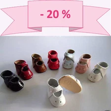 -20% PROMO - LOT OF 3 pairs of leather shoes for BLUEBERRY DOLL - BRAVOT