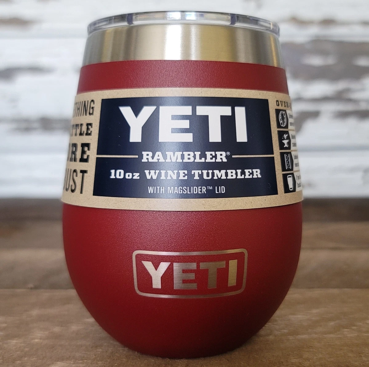 Harvest Red YETI® 10oz Wine Tumbler Rambler® - Authentic - Brand