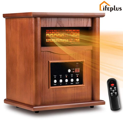 #ad #ad LifePlus GD9135BCW Portable Wood Electric Quartz Heater with Remote Control $38.00