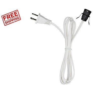 6ft Clip-On Candelabra Lamp Cord for Christmas Village & Crafts - Easy Setup
