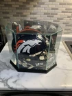 Peyton Manning Autographed Denver Broncos Helmet Collectors Den COA Display Case