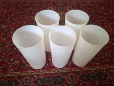 5 x Vintage Embee Vorratsbecher/Behälter ohne Deckel. I Liter Fassungsvermögen
