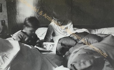 orig. Photo Children's Children's Book Reading Circa 1930