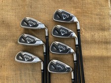 Callaway FUSION Wide Sole 5-PW+SW Iron Set ⛳ Callaway 75g Graphite Stiff +1.5"