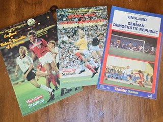 England International Football Programmes Wembly Stadium From 1981 84 plus 1989