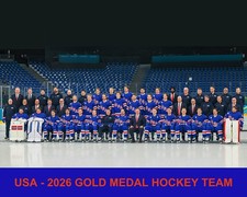 2026 USA OLYMPIC GOLD MEDAL HOCKEY TEAM 8X10 PHOTO