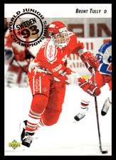 1992  Upper Deck Brent Tully #592 Canada Rookie World Junior Champion NHL Hockey
