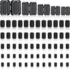 25Pcs Ferrite Chokes Ferrite Beads Snap on RFI EMI Noise Suppressor Cable Clip