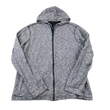John Varvatos Gray Full Zip Cotton Blend Hoodie Size Men  s Large