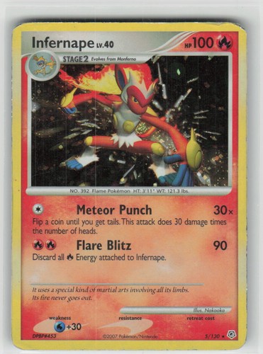 Infernape Holofoil Diamond and Pearl [DP - 5/130] Pokemon HP