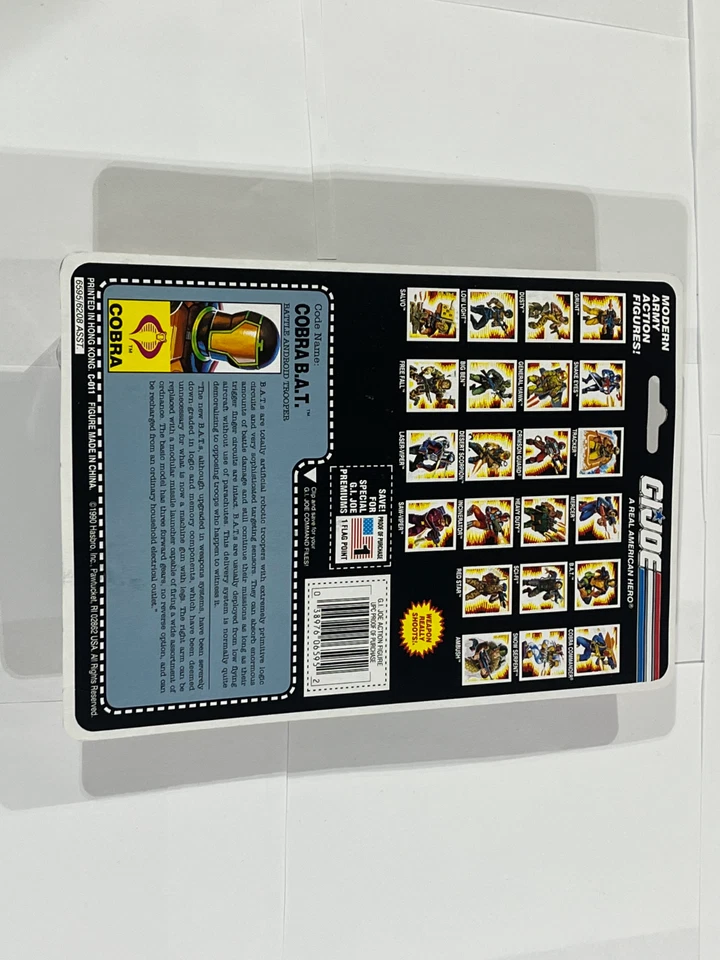 1991 GI JOE ARAH COBRA *COBRA BAT* FIGURE 100% COMPLETE FIGURE SEALED MOC AFA IT - Image 4 of 4