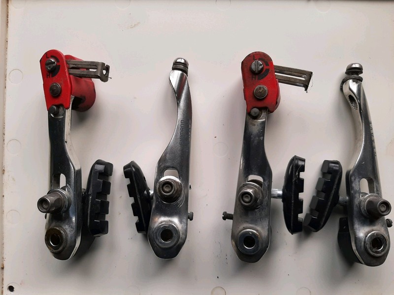 Shimano Nexave BR-T400  Front And Rear  V-Brakes With New Brake Blocks