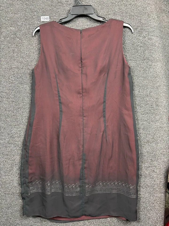 Mica Sheath Midi Dress Womens Size 20 Black Red Sleeveless Round Neck Back Zip - Image 2 of 4