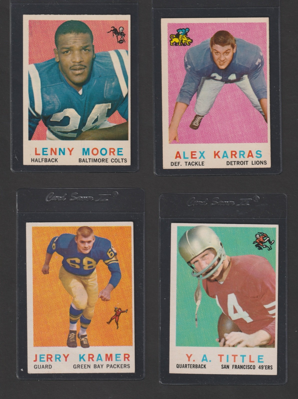 1959 Topps Football - Complete 176 Card Set - Unitas / Jim Brown Graded PSA 4 view 9