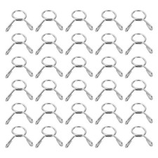 30Pcs 7mm ID 8.3mm OD Fuel Line Hose Clips Spring Clips Clamps Silver