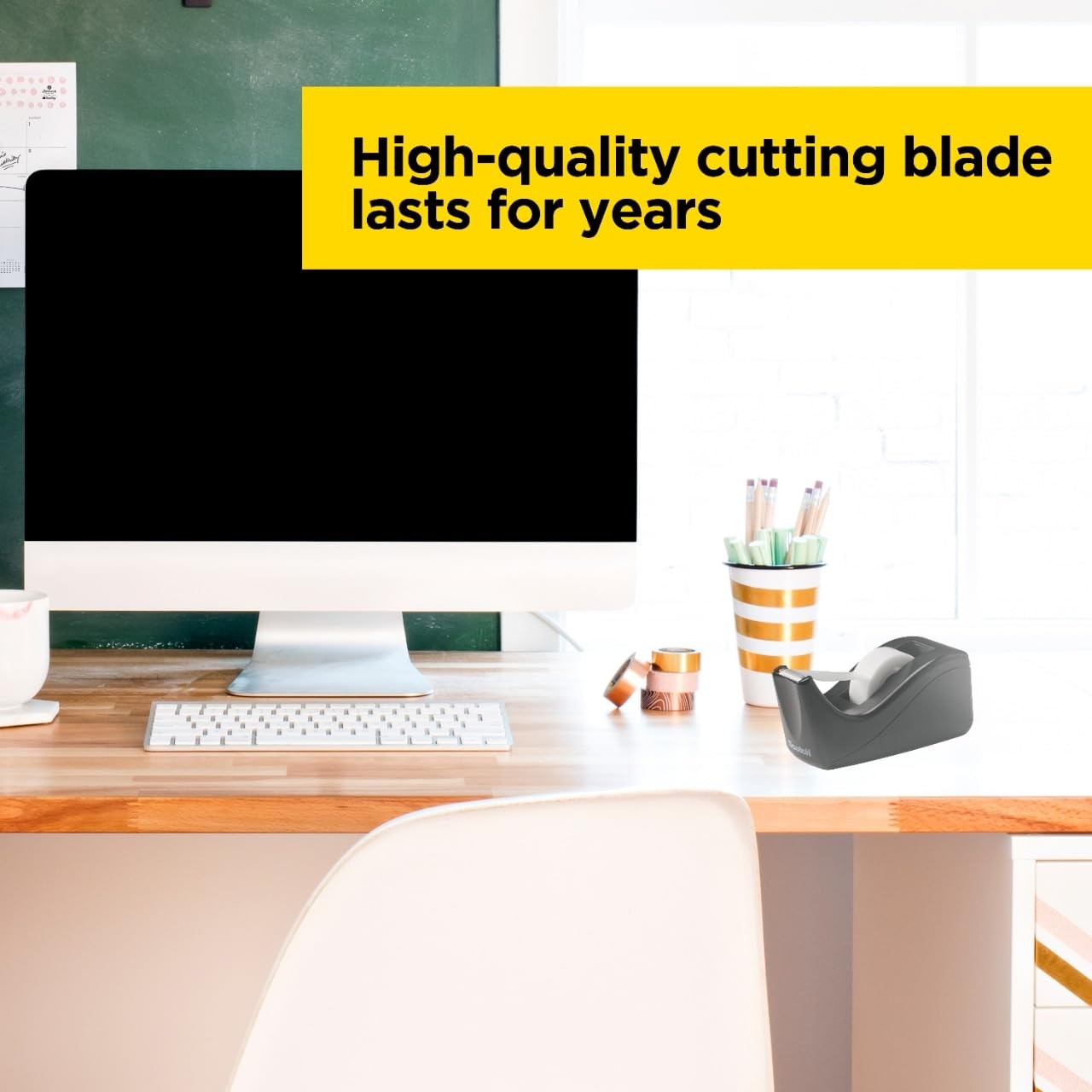 Desktop Tape Dispenser, Black Two-Tone, 1 Dispenser/Pack C60-BK