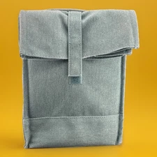 Figmint Insulated Lunch Tote 8.5” x 10” x 6” Green Top Handle Cotton Exterior