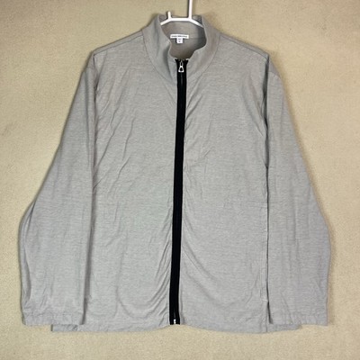 James Perse Sweater Mens 4 Taupe Full Zip Long Sleeve Pockets Regular Fit XL