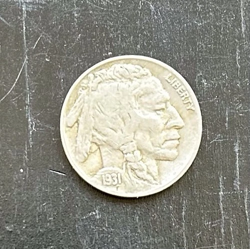 1931 S Buffalo Nickel San Francisco Mint Full Date Horn And Tail Visible