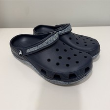 Crocs Classic Clog Navy Gray Speckled Croslite Unisex Clogs Men's 7 Women's 9