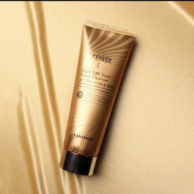NIB Tony Moly Authentic Intense Care Gold 24k Snail Foam Cleanser 150 ml / 5 oz