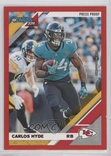 2019 Panini Donruss Press Proof Red Carlos Hyde #3 w0w