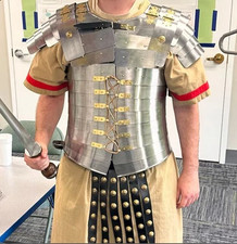 Roman Lorica Segmentata Soldier Military 18G Steel Medieval Costume