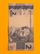 BANKNOTE BRAZIL 2010 2 REAIS FREE SHIPPING