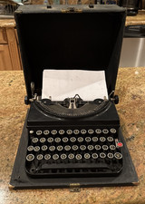 Vintage 1927 Remington model 5 Portable Typewriter + Hard Cover Case prop office thumbnail