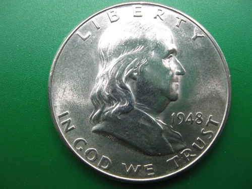 1948 D Franklin Half Dollar Gem BU FBL!! Beautiful Luster! #12192503