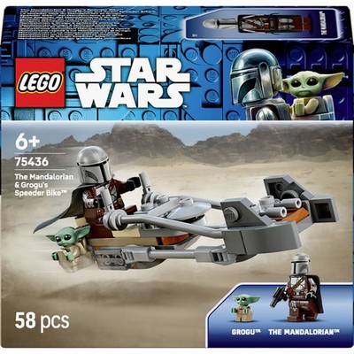 75436 LEGO  STAR WARS  Der Mandalorianer und Grogu auf ihrem Speeder Bike  (7...