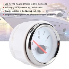 2in Pointer Water Liquid Level Gauge Universal For Marine Boat Truck RVWhite