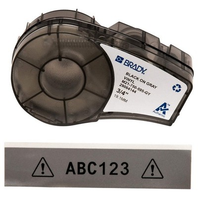 BRADY M21-750-595-GY Label Tape Cartridge,Permanent Printer 20XW94