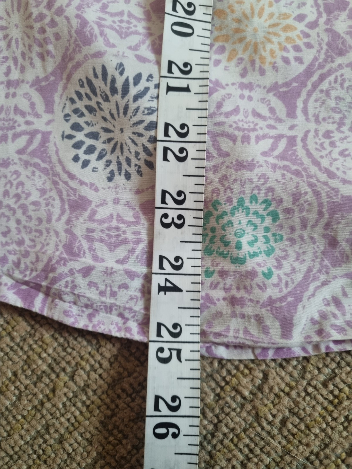 White Stuff Violet Abstract Pattern 3/4 Sleeve Bl… - image 11