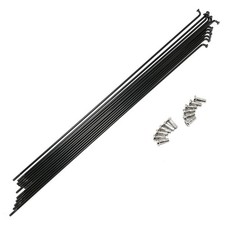 12pcs Black 304 Stainless Steel Spokes and Nipples 260mm Mountain Bike/Road B...