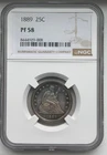 1889 Seated Liberty Quarter PROOF - NGC PF58