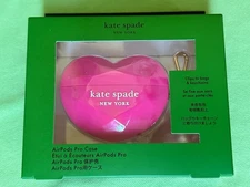 KATE SPADE AIRPODS PRO CASE GALA 3D CANDY HEART :NIB COSMIC PINK