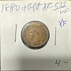 1880 Indian Head Cent USA - VF Details Small Cent