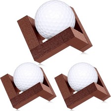 3 Pack golf ball display stand 1.97 Inch Wooden Golfball Display Case Basebal...