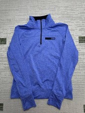 Pink Sweater Womens Small Blue Quarter Zip Fleece