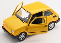 Blitz Versand Fiat 126 P Gelb / Yellow Welly Modell Auto 1:27 Neu & Ovp