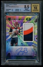2020 Joe Burrow Panini Illusions (RC) Green /10 Jersey Auto - Multi Color Patch