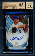 Christian Binford 2014 Bowman Chrome Black Wave Auto RC 1/50 BGS 9.5/10 (BuyMVP)