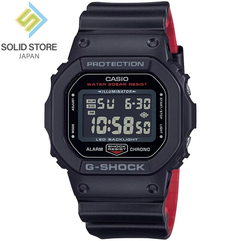 CASIO G-SHOCK DW-5600UHR-1JF Black & Red Series Digital Watch 42.8