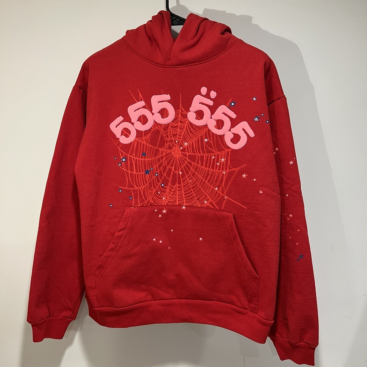 Sp5der Worldwide Hoodie Angel 555 Red Pink Young Thug Sp5der Sp5der Worldwide Hoodie Angel 555 Red Pink Young Thug Sp5der