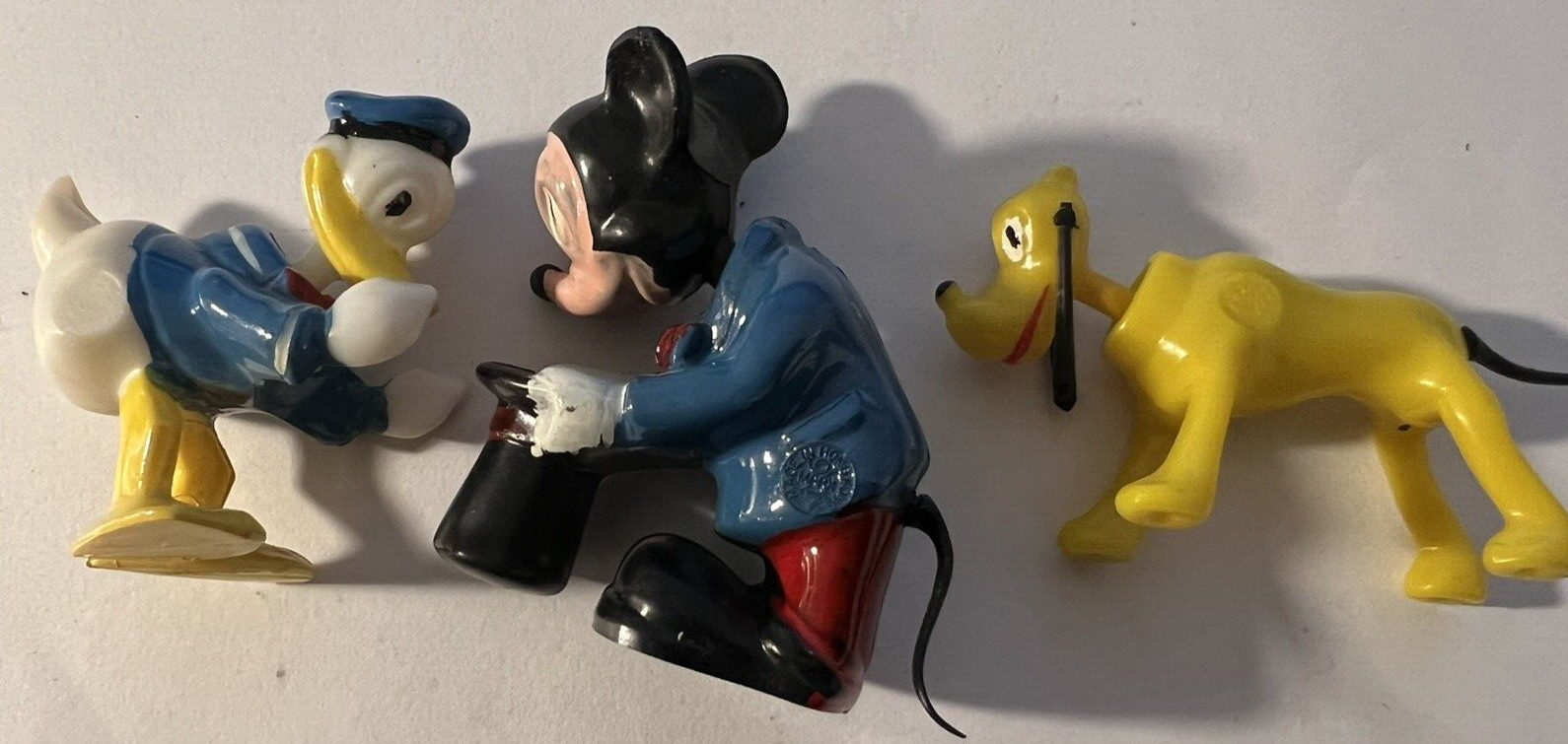 Marx Toys Disney Vintage Mickey Mouse & Pluto - Donld duck Bobble heads RARE