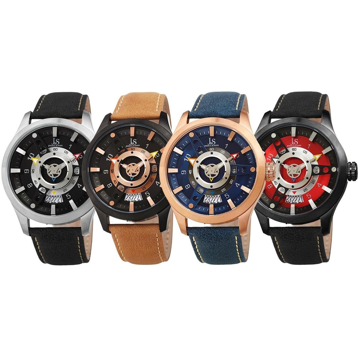 Men's Joshua Sons JX150 Smart Design Date Wheel Arrow Hand