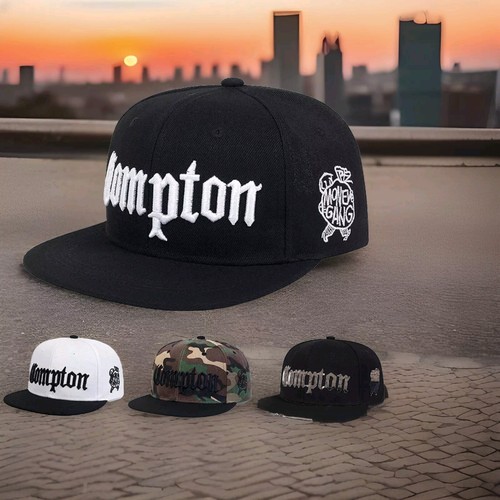 Compton Adjustable Hip-Hop Baseball Cap Snapback Hat Embroidered Logo B3